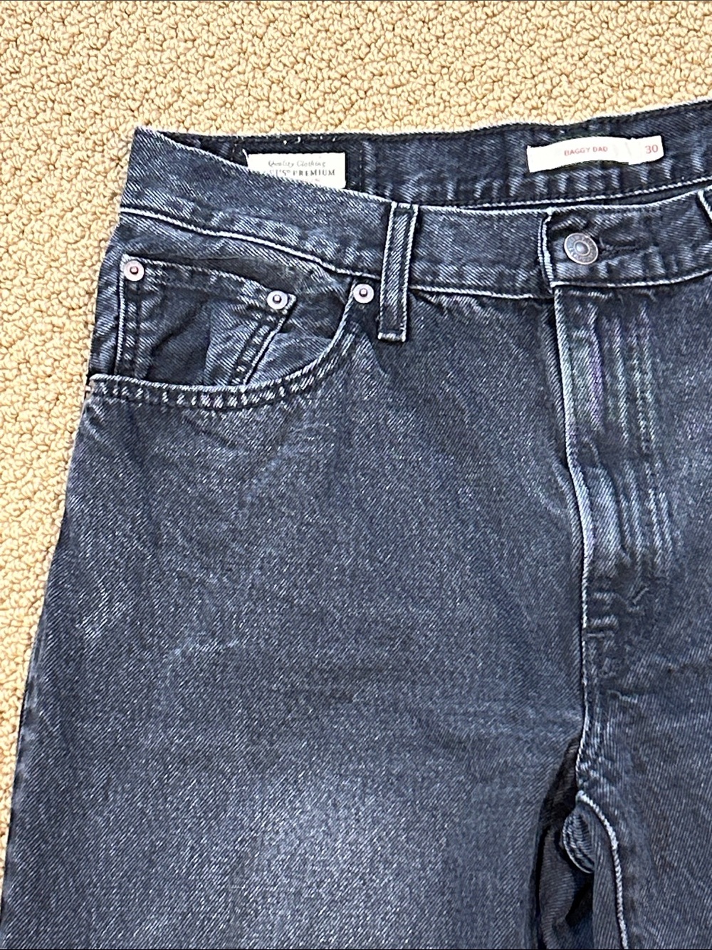 Levi's Baggy Dad Jeans in Shrink Up Black size 30 Grunge 90s Streetwear - Picture 3 of 16